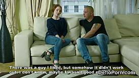 Innocent girl spreads tight slit for first defloration