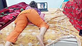 Indian College Girl Watching Porn on Laptop