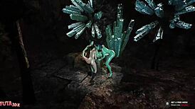 Futa3DX - Tomb Raider Caught in a Wild Spitroast by Cave Trolls