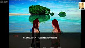 Teen brunette gets bold in family fun