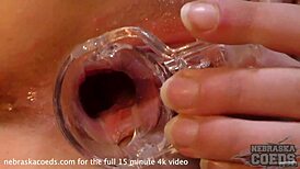 Teen Blonde Sarah's Gyno Exam with Speculum Shows Pussy Closeups