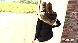 Anal fan fucks Turkish and German amateur outdoors.