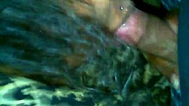 Watch this mature ebony give a sloppy blowjob to big black cock.