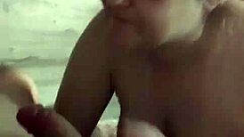 Professional deep and greedy blowjob with deepthroat action