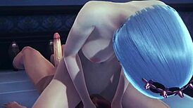 In the Re Zero hentai world, Rem experiences intense hardcore sex with creampie and BDSM elements in uncensored Japanese adaptation.