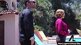 French Alex Legend Fucks Realtor Krissy Lynn Outdoors