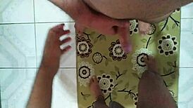 I went to the married guy's house to give ass and get milk in mouth bareback blowjob