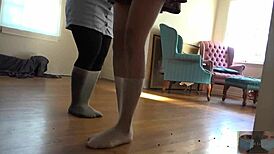 hoping fetish with socks
