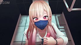 kitagawa gets naughty in the toilet scene.