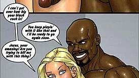 Two hot blondes in comix with big black cocks and monster cocks 😏