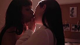 Angela White And Jenna Foxx Boldly Lick Boobs And Finger Fuck In Office!