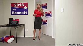 super hot milf gives an intense pov handjob to big cock