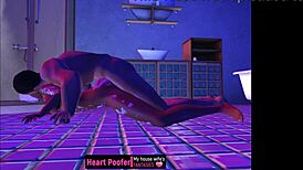 淋浴拖出浴室地板狂干