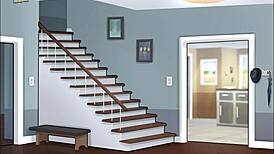 brunette milf with big ass in summertime saga erotic scene