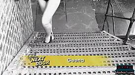 Blonde Geena and brunette Lena in sexy solo undressing