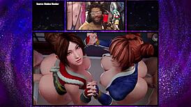 Mai and kasumi experience doggystyle fucking and anal creampie in hentai