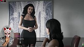 ms denvers - ep 20 anime teacher in torn stockings and short skirt.