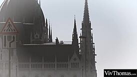 slender lesbian picks up a stranger and fucks her, licking her smooth pussy