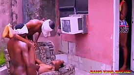 Naughty College Babes in Ghetto Foursome Hardcore