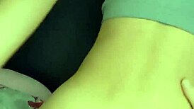 wet asian girlfriend rides white cock to orgasm