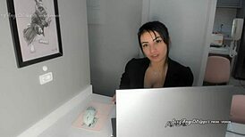 role play your sexy big boobs secretary giving handjob to your boss