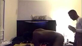 Muscular Bodybuilder Delivers Intense Bareback Blowjob to Black Cock