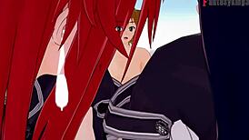 rias gremory craves dick while issei watches helplessly in this ntr anime madness