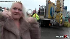 Petite Blonde Shaved Pussy Pissing Publicly In British Reality