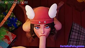 Hot Fortnite teen 18+ gets fucked by big dick players in furry 3D porn.