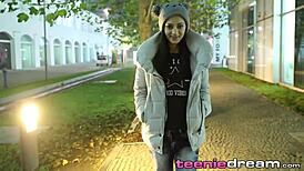 Hey, this petite teen fills her cunt with a toy so wild!