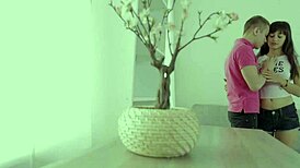 naughty cutie teases aroused cock with her mouth in pov scene