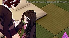 nezuko demon slayer hentai cumshot