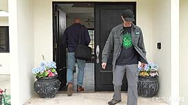 Sweet Petite Asian Jade Kimiko Hides In Kitchen, Takes Charles Dera's Big Cock