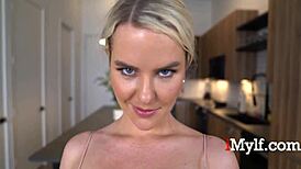 Hairless Cougar in Yoga Pants Rides Cowgirl with Huge Assets