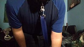 Gay Man Masturbates In Chastity Cage