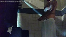 Stroking This Big Tattooed White Dick In The Shower