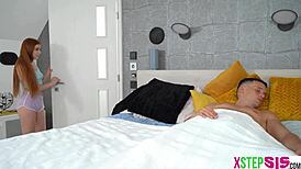 Horny euro teen stepsister lya cutie wakes stepbrother!