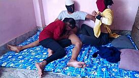 Fucking Friend's Girlfriend in Threesome with Hindi Voice