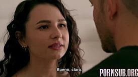 Seductive Latina MILF gets creampied in taboo video