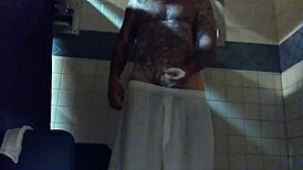 Stroking This Big Tattooed White Dick In The Shower
