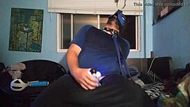 Gay Man Masturbates In Chastity Cage