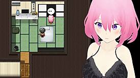 Bold cuckold play embraces her lust with masturbation, blowjob, and toy fingering in anime hentai style.