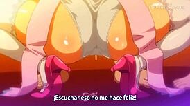 tsundero anime character in group orgy hardcore action