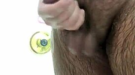 Yo dude, jacking off in the shower feels so good!