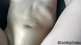 On a Sunny Roof, Pregnant Redhead Banged Hard Until Cum Covers Her Belly