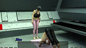 stranded in space 91, stretchin out with big boobs milf