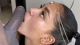 Cute Girl Treats Big Black Cock!