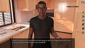 Alex's steamy yoga spying turns into naughty 3D game