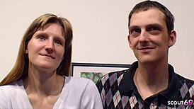 Cuckold Ehemann Watches Dummer Freundin in Dreier mit Fremden! What a Shock!