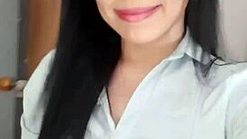 This Latina's big ass in thong on webcam